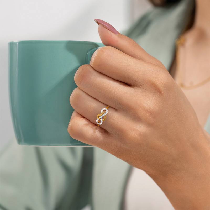 Kisna 14K Yellow Si Diamond Gold Rings For Women | Infinite Love