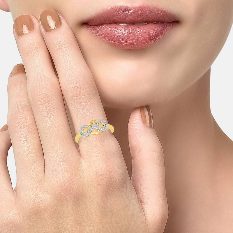 Kisna 14K Yellow Si Diamond Gold Rings For Women | Just Heart