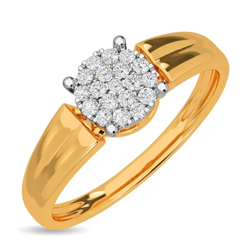 Kisna 14K Yellow Si Diamond Gold Rings For Women | Radiating Imperial ...