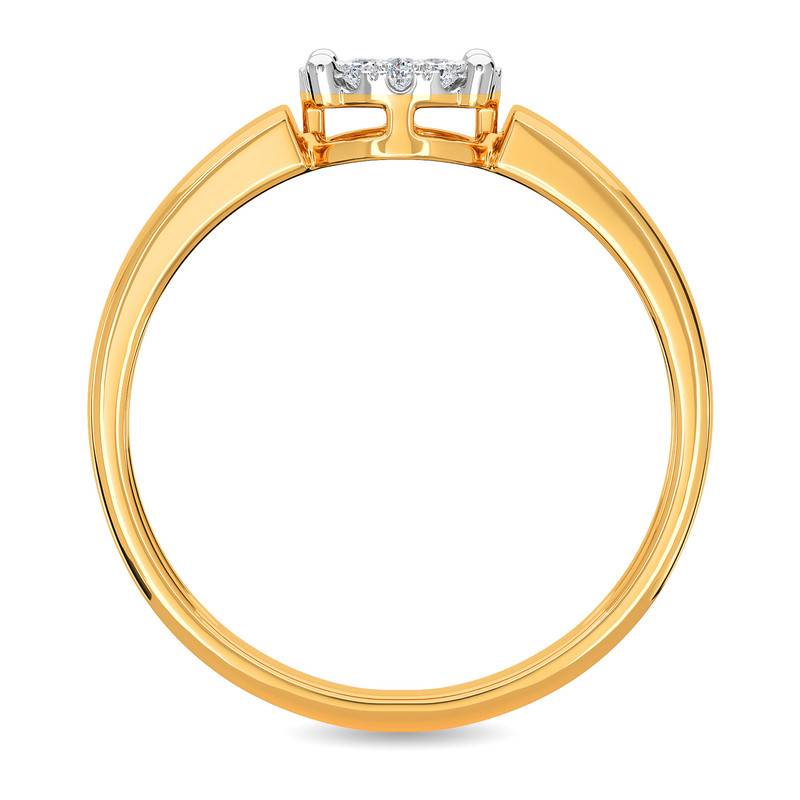 Kisna 14K Yellow Si Diamond Gold Rings For Women | Radiating Imperial