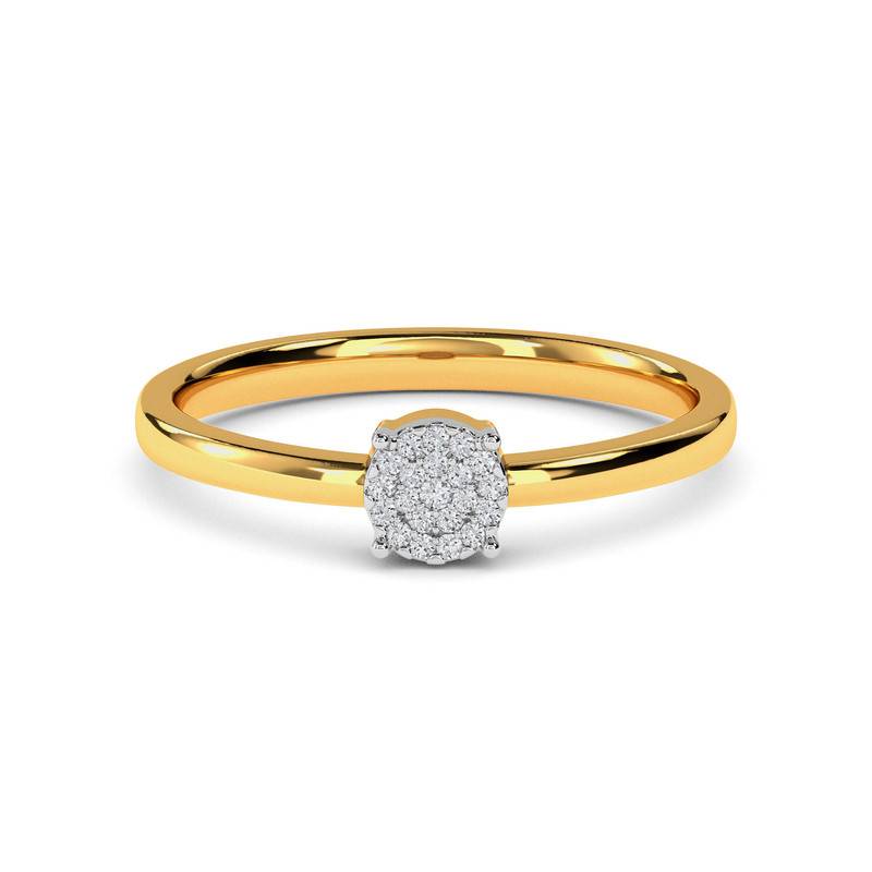 Kisna 14K Yellow Si Diamond Gold Rings For Women | Glitter Imperial