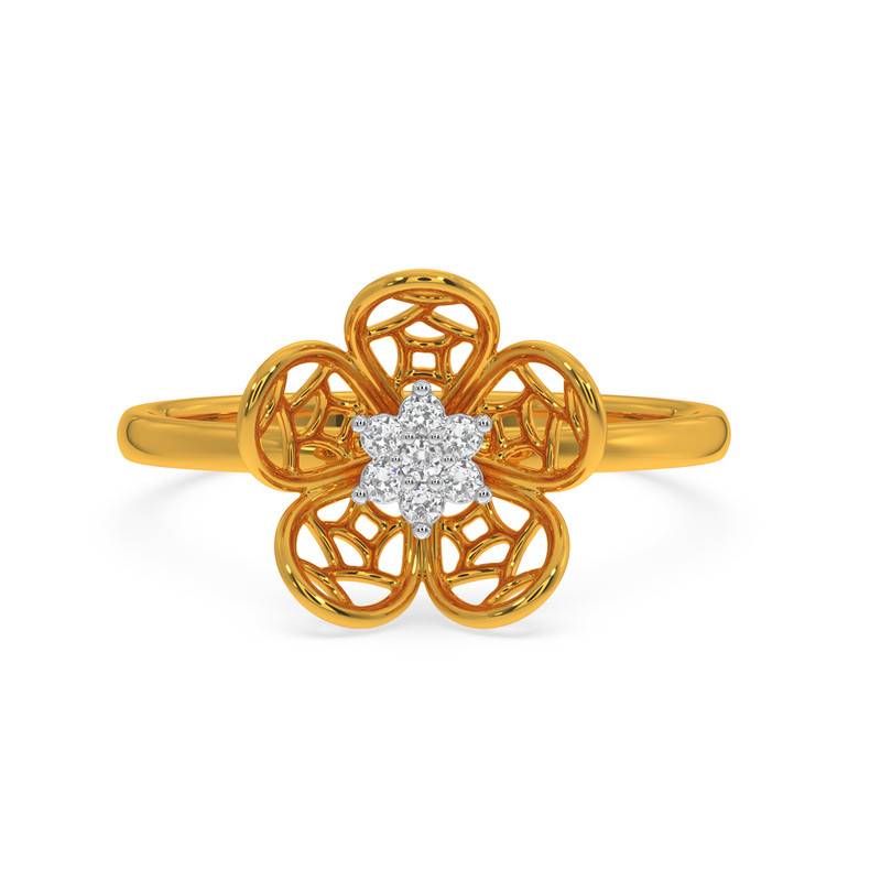 Kisna 14K Yellow Si Diamond Gold Rings For Women | Anaka