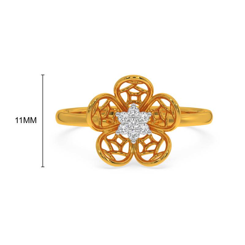 Kisna 14K Yellow Si Diamond Gold Rings For Women | Anaka