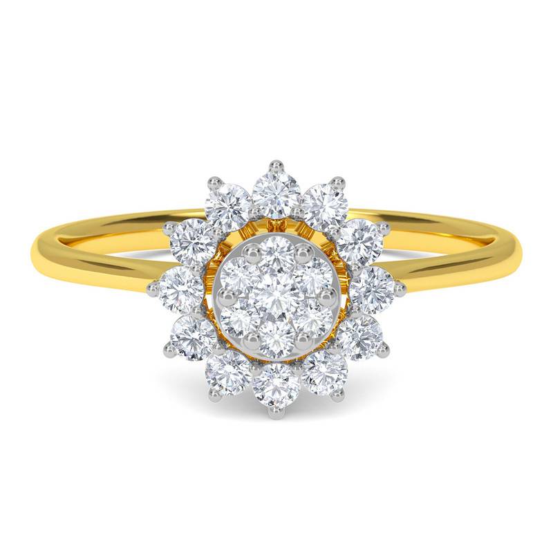 Kisna 14K Yellow Si Diamond Gold Rings For Women | Cady