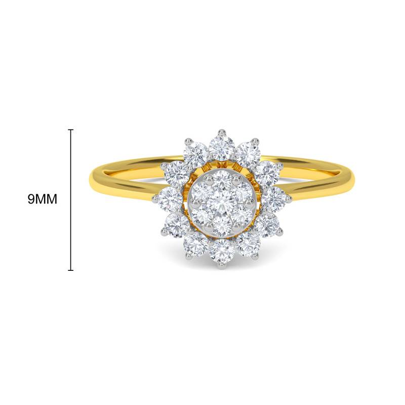Kisna 14K Yellow Si Diamond Gold Rings For Women | Cady