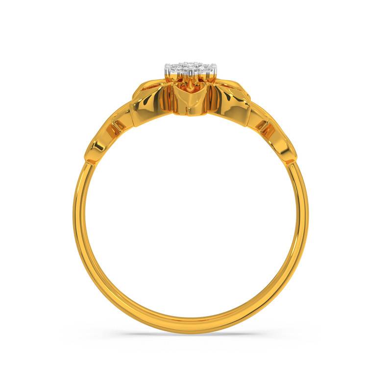 Kisna 14K Yellow Si Diamond Gold Rings For Women | Demi