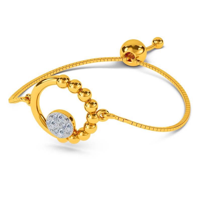 Kisna 14K Yellow Si Diamond Gold Rings For Women | Yoela Adjustable