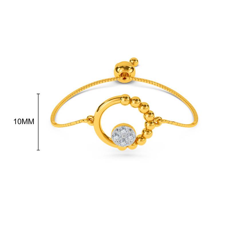 Kisna 14K Yellow Si Diamond Gold Rings For Women | Yoela Adjustable