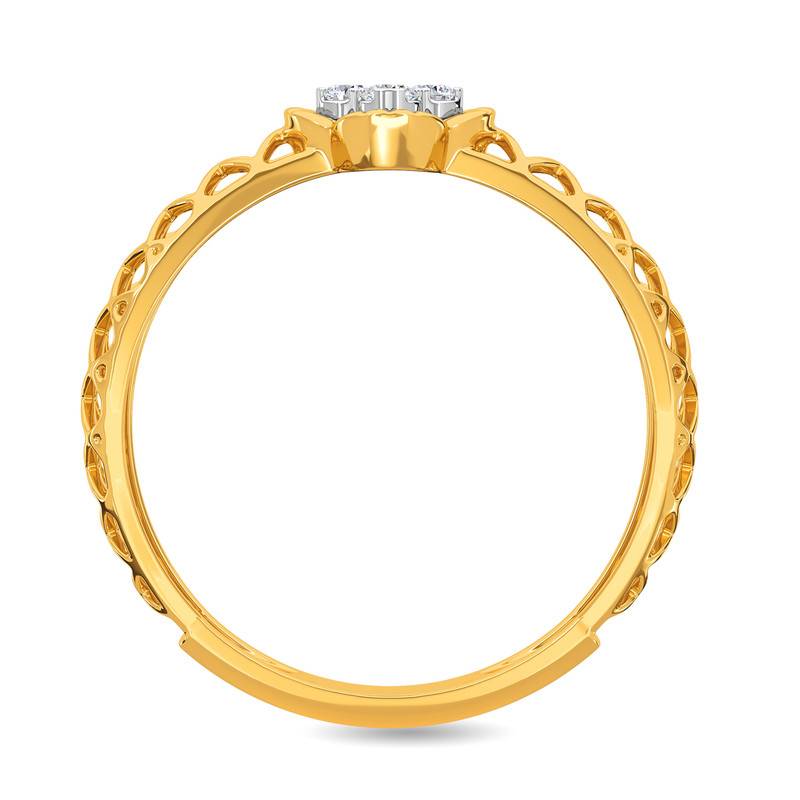 Kisna 14K Yellow Si Diamond Gold Rings For Women | Parise