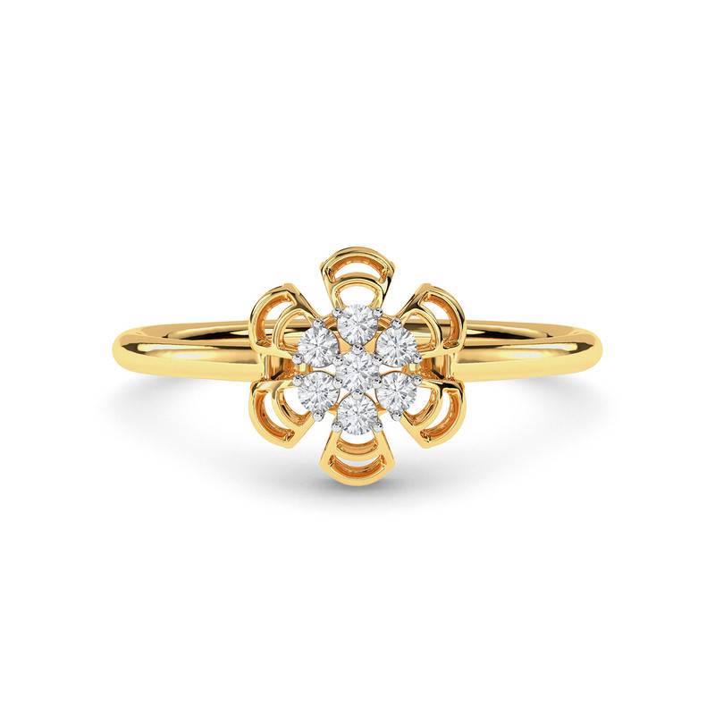 Kisna 14K Yellow Si Diamond Gold Rings For Women | Filipa