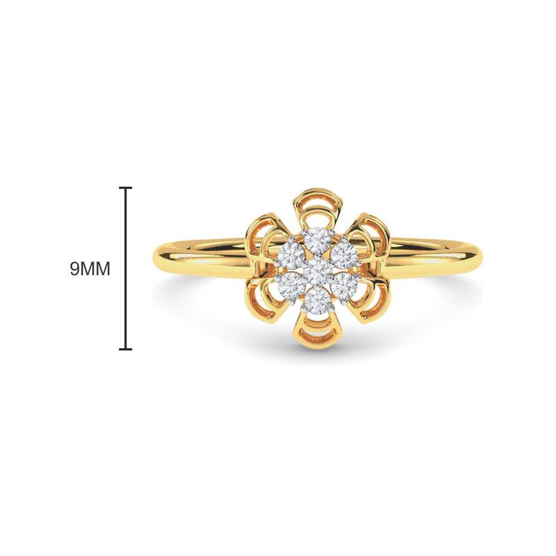 Kisna 14K Yellow Si Diamond Gold Rings For Women | Filipa