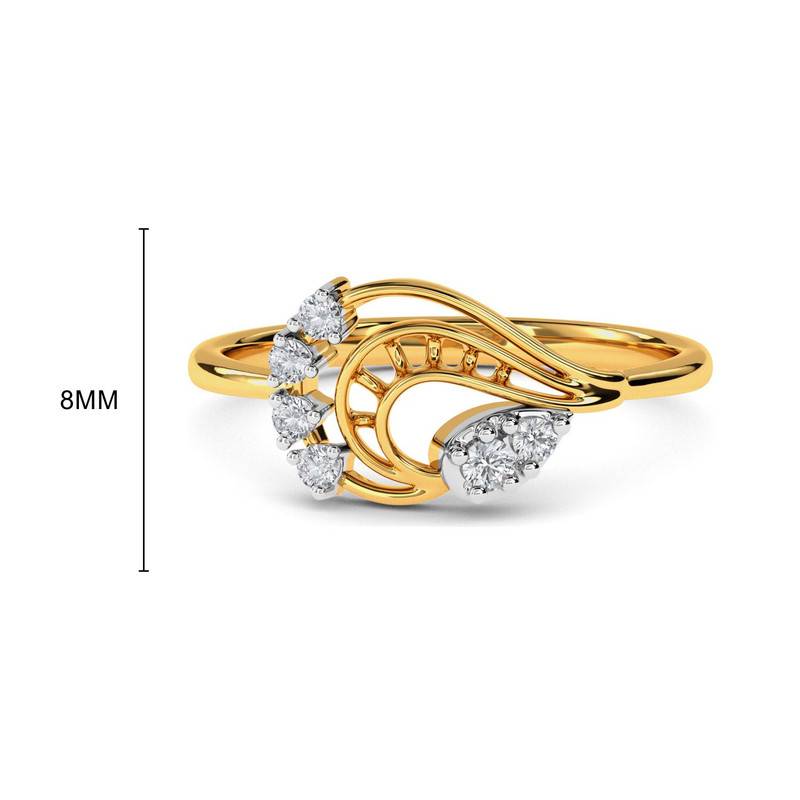 Kisna 14K Yellow Si Diamond Gold Rings For Women | Chantelle