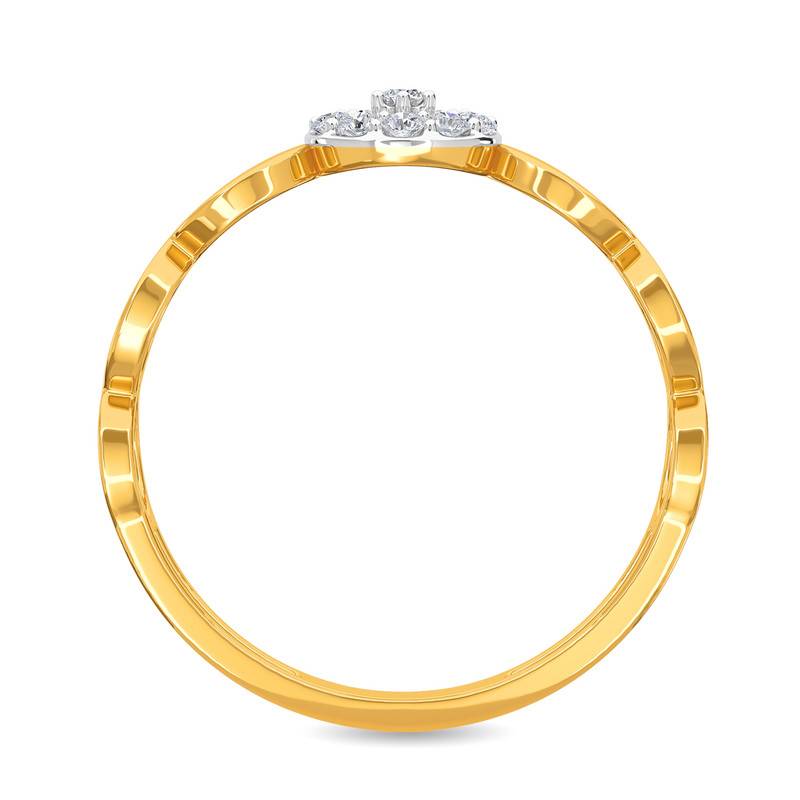 Kisna 14K Yellow Si Diamond Gold Rings For Women | Taylore