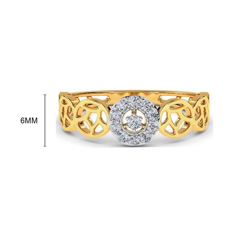 Kisna 14K Yellow Si Diamond Gold Rings For Women | Taylore