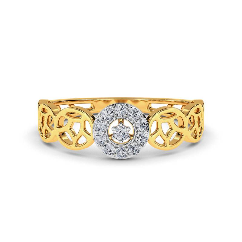 Kisna 14K Yellow Si Diamond Gold Rings For Women | Taylore