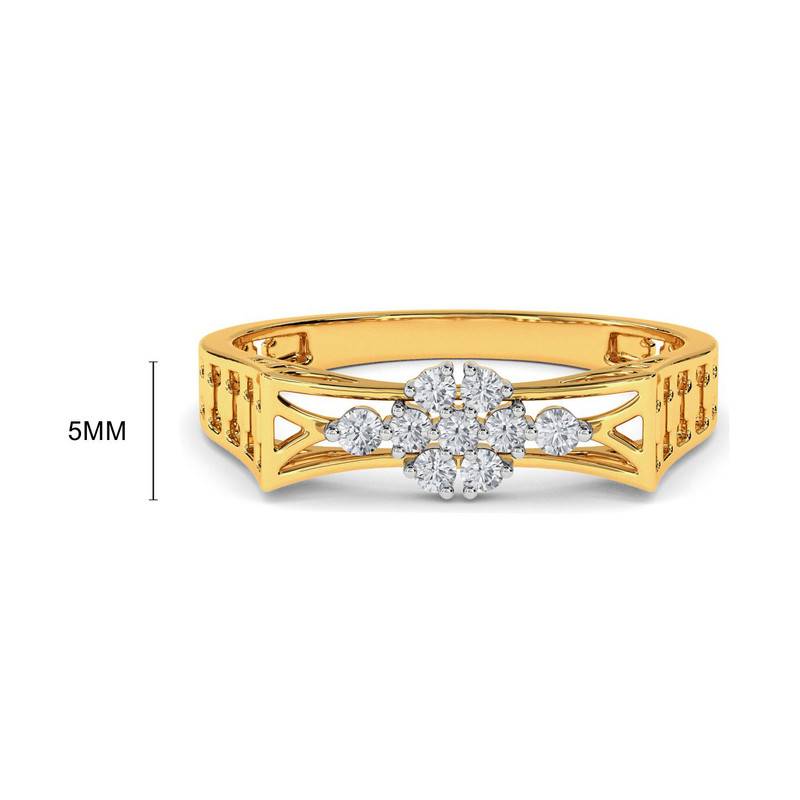 Kisna 14K Yellow Si Diamond Gold Rings For Women | Takara