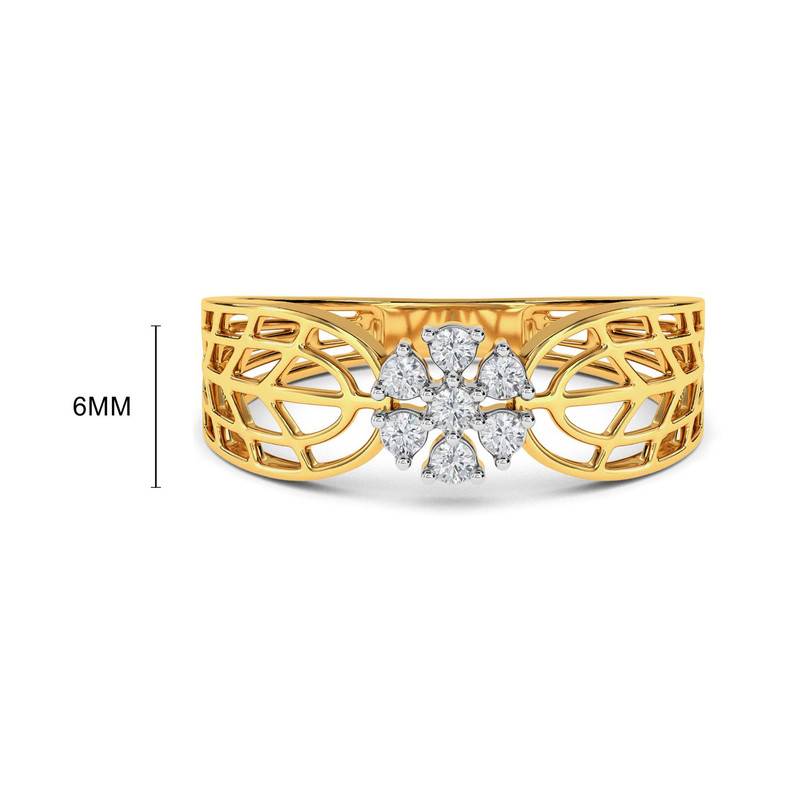 Kisna 14K Yellow Si Diamond Gold Rings For Women | Vaughn