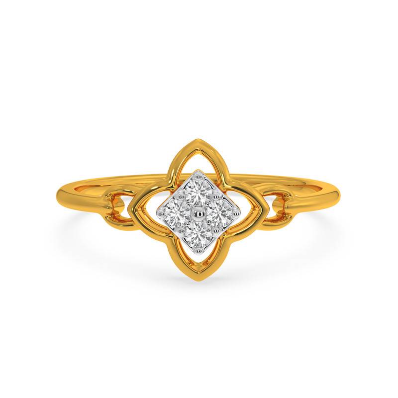 Kisna 14K Yellow Si Diamond Gold Rings For Women | Paloma
