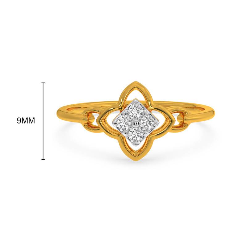 Kisna 14K Yellow Si Diamond Gold Rings For Women | Paloma