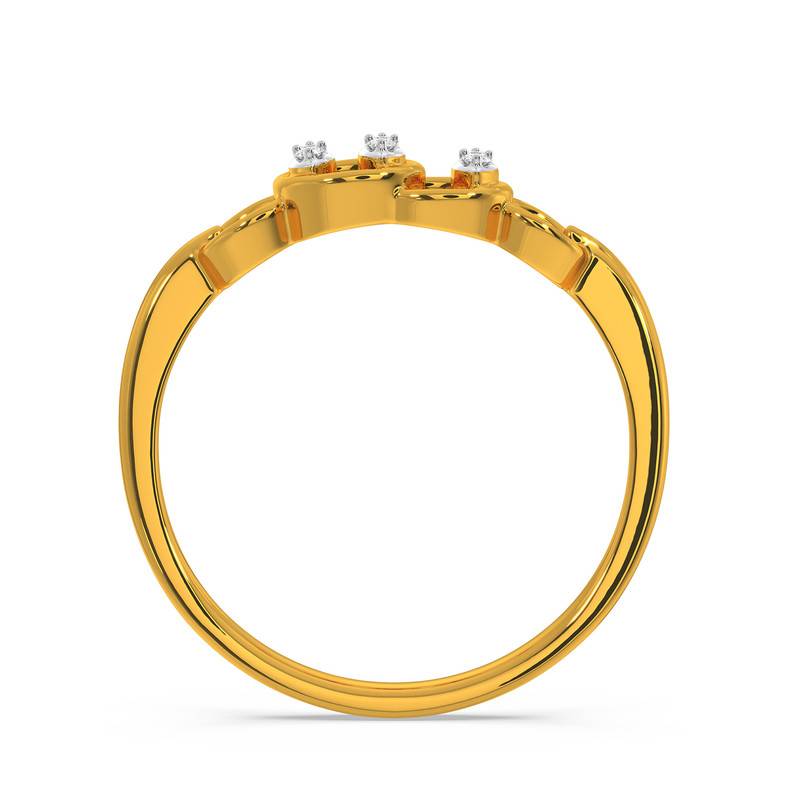 Kisna 14K Yellow Si Diamond Gold Rings For Women | Reyna