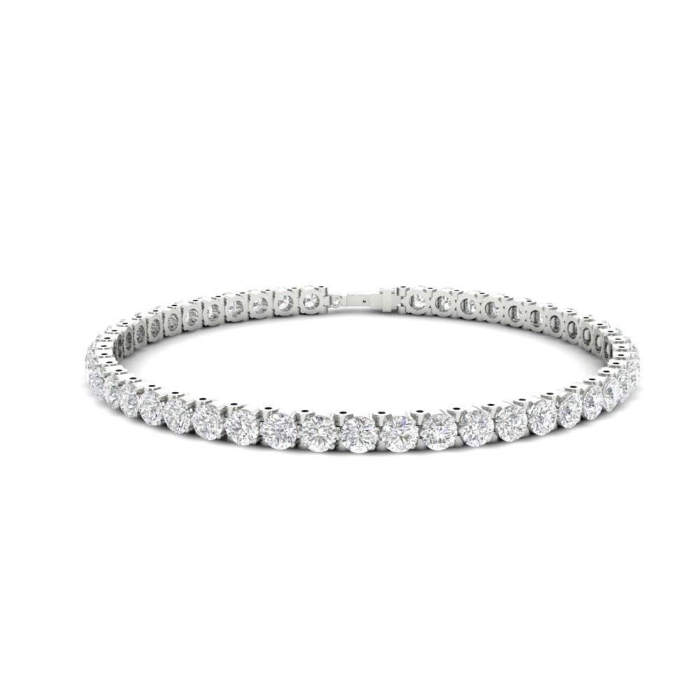 7.50 Ct Round Cut Moissanite Tennis Bracelet 14K Gold Plated : FJ_004