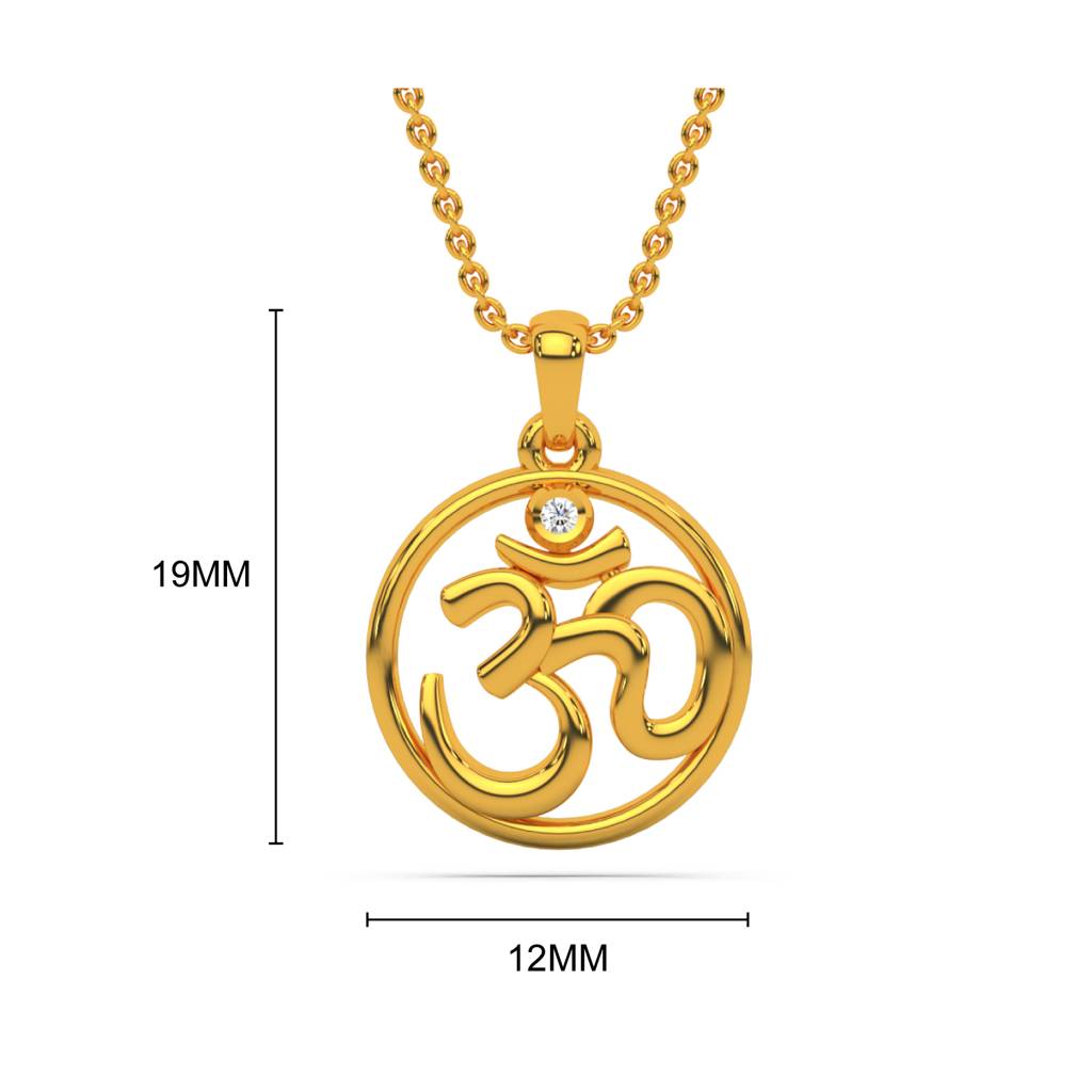 Kisna 14K Yellow Gold The Om Diamond Pendant Kisna 14K Yellow