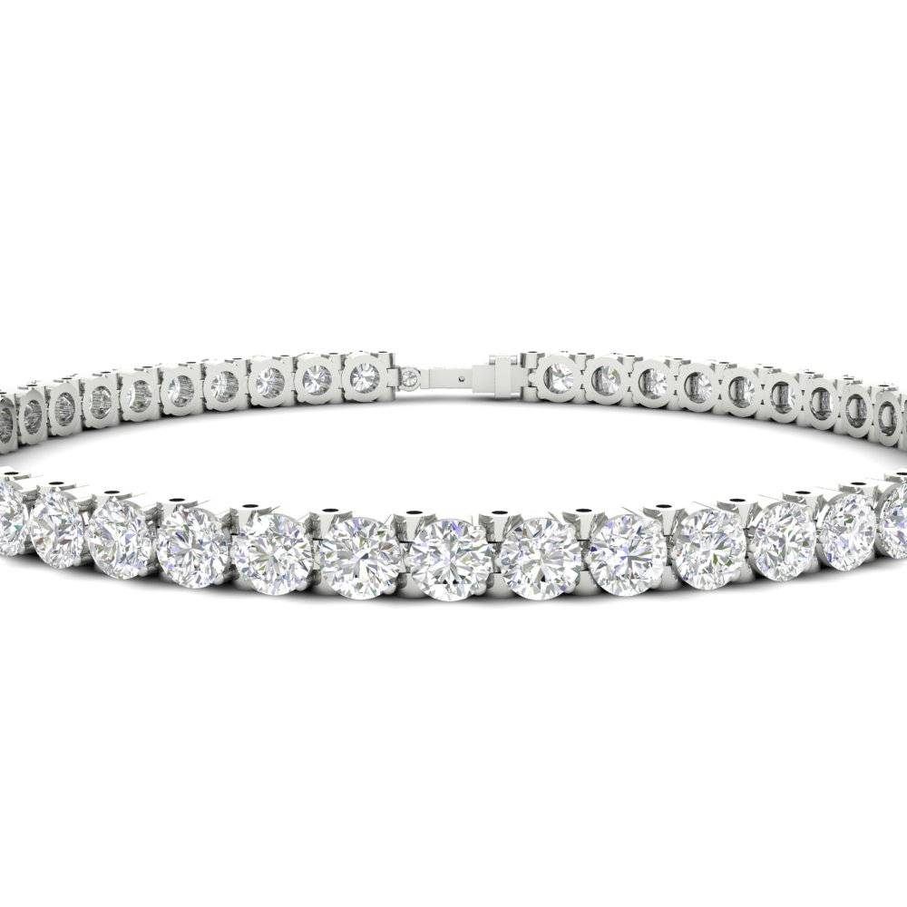 7.50 Ct Round Cut Moissanite Tennis Bracelet 14K Gold Plated : FJ_004