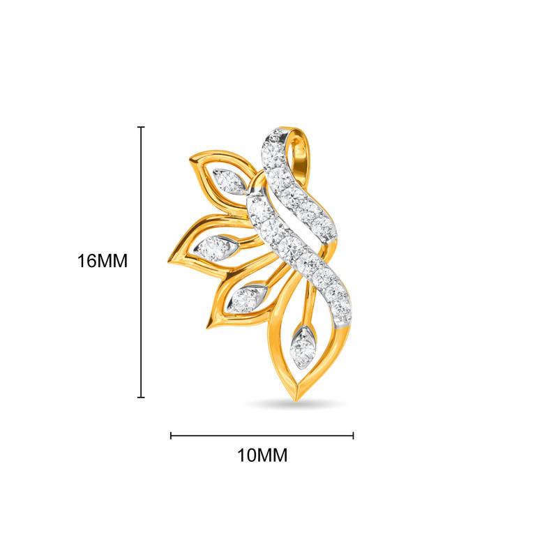 Kisna 14K Yellow Si Diamond Gold Earrings For Women | Oriana