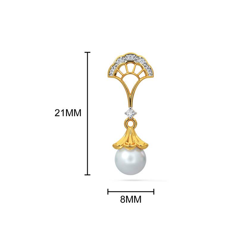 Kisna 14K Yellow Si Diamond Gold Earrings For Women | Karin