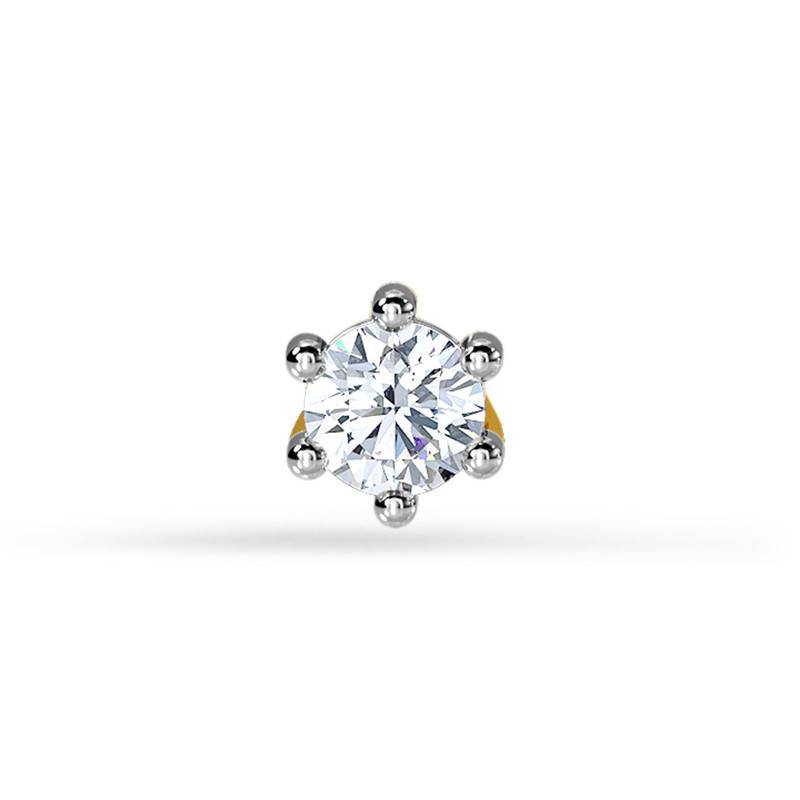 Kisna 14K Yellow Si Diamond Gold Earrings For Men | Jacole