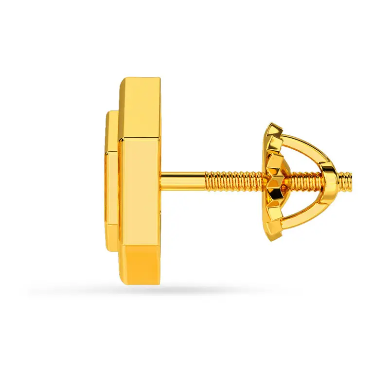 Kisna 14K Yellow Si Diamond Gold Earrings For Men Reef Kisna 14K