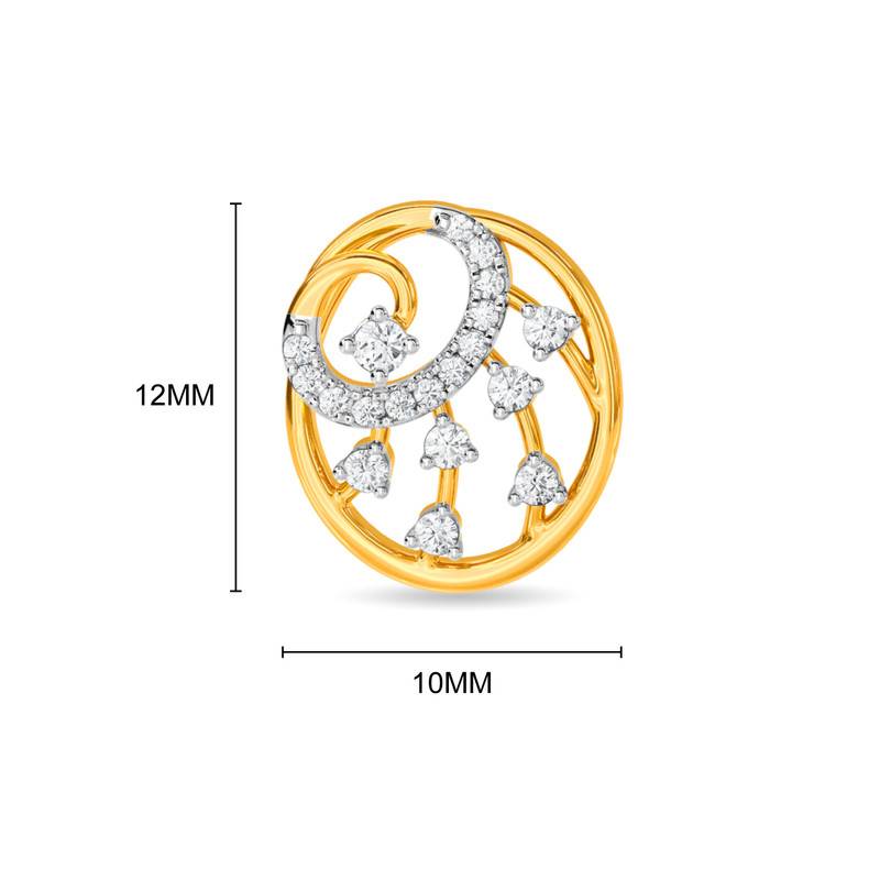 Kisna 14K Yellow Si Diamond Gold Earrings For Women | Nuala