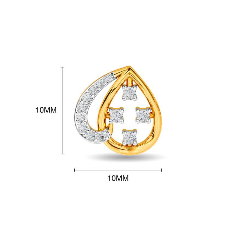 Kisna 14K Yellow Si Diamond Gold Earrings For Women | Natee