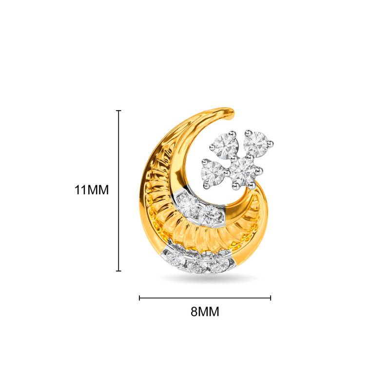 Kisna 14K Yellow Si Diamond Gold Earrings For Women | Marriet