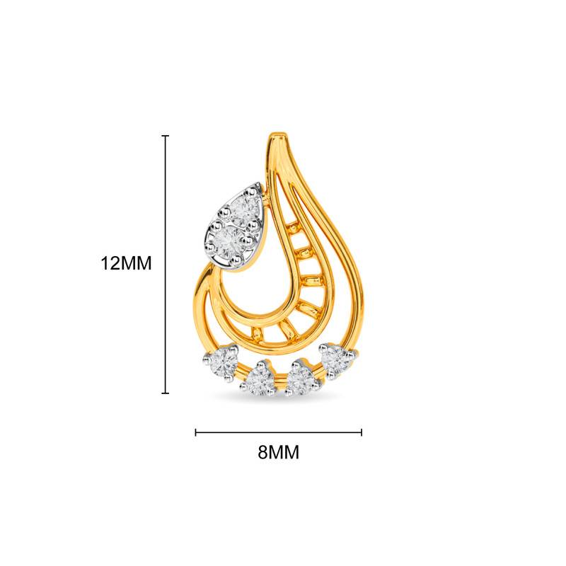 Kisna 14K Yellow Si Diamond Gold Earrings For Women | Murray