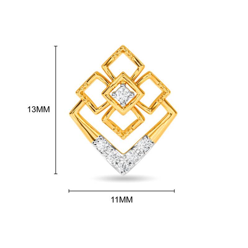 Kisna 14K Yellow Si Diamond Gold Earrings For Women | Lainey