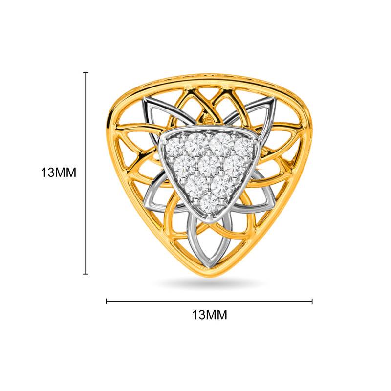 Kisna 14K Yellow Si Diamond Gold Earrings For Women | Zahara