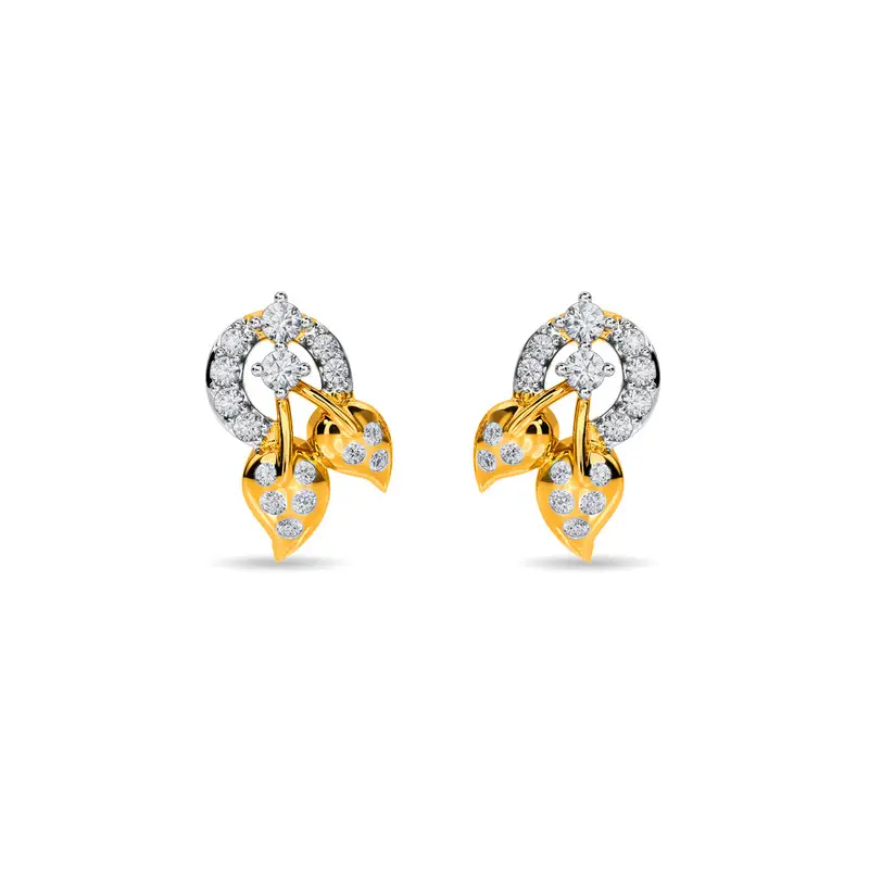 Kisna 14K Yellow Si Diamond Gold Earrings For Women Keril Kisna 14K
