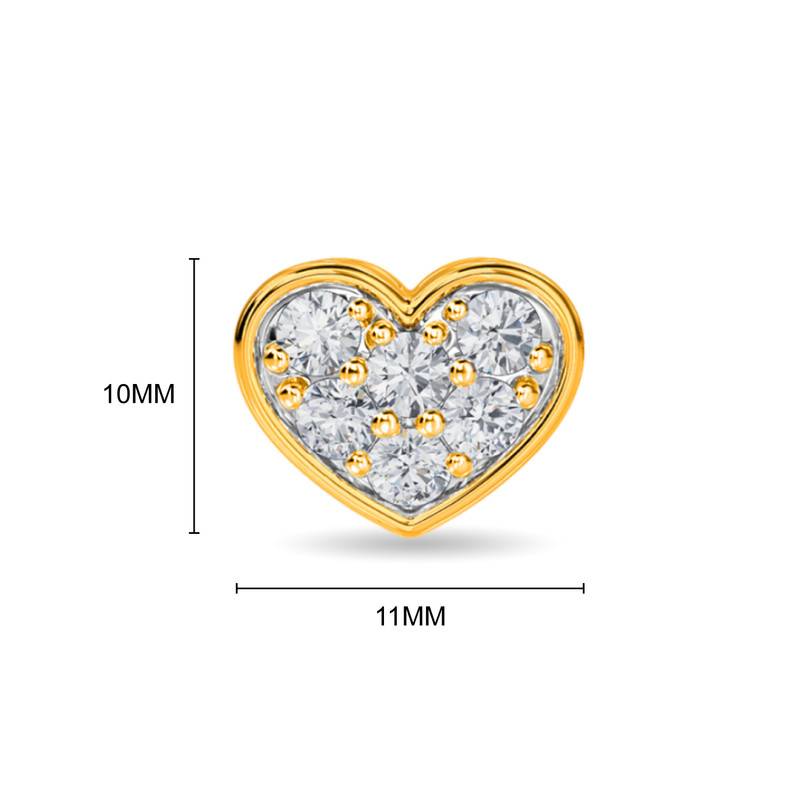 Kisna 14K Yellow Si Diamond Gold Earrings For Women | Heston