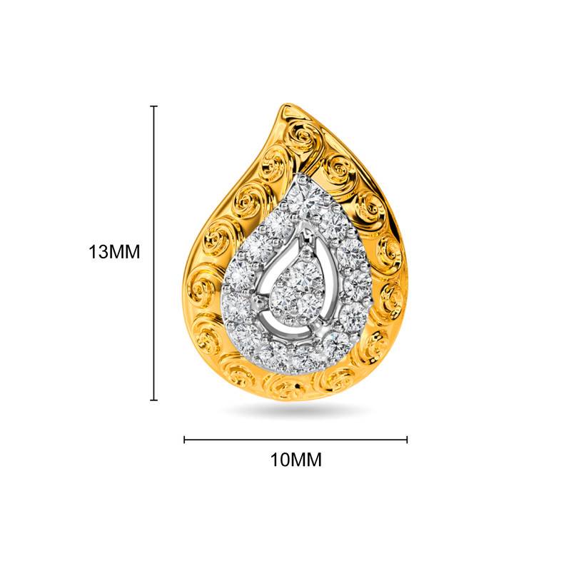 Kisna 14K Yellow Si Diamond Gold Earrings For Women | Isabell