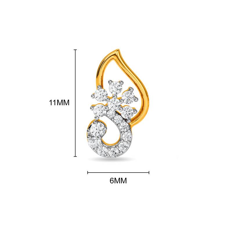 Kisna 14K Yellow Si Diamond Gold Earrings For Women | Azariah