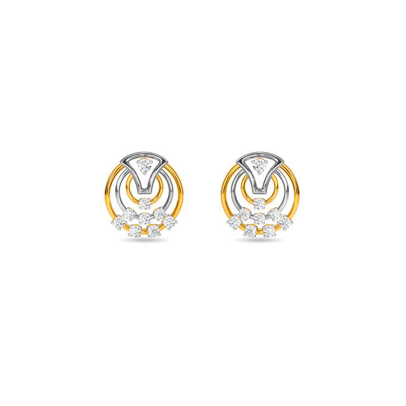 Kisna 14K Yellow Si Diamond Gold Earrings For Women | Brynlee