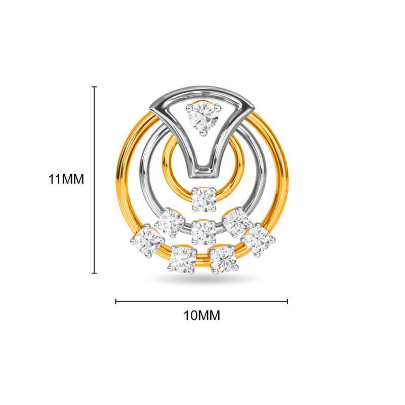 Kisna 14K Yellow Si Diamond Gold Earrings For Women | Brynlee