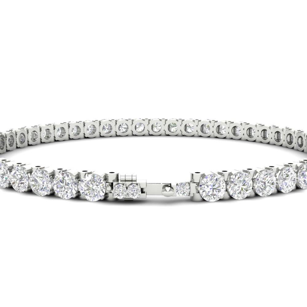 7.50 Ct Round Cut Moissanite Tennis Bracelet 14K Gold Plated : FJ_004