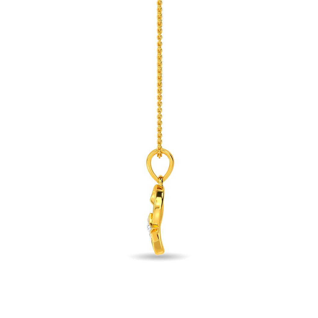 Kisna 14K Yellow Gold Star Struck Love Diamond Pendant : W40002P