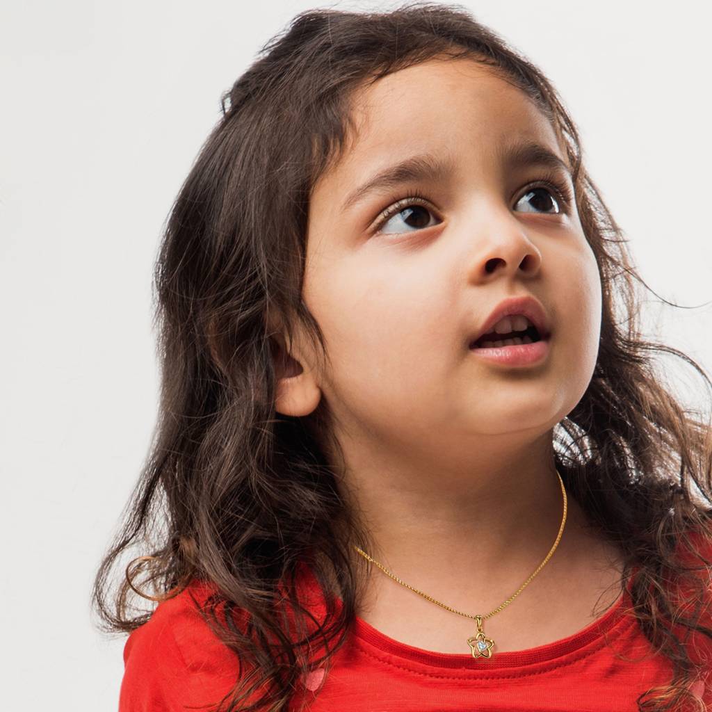 Kisna 14K Yellow Gold Heart In Flower Diamond Pendant : W40031P