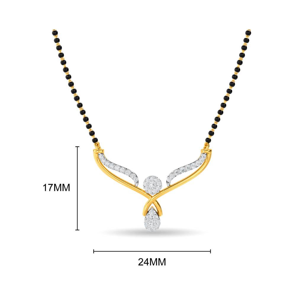 Kisna 14K Yellow Gold Anshika Diamond Mangalsutra : W40087N