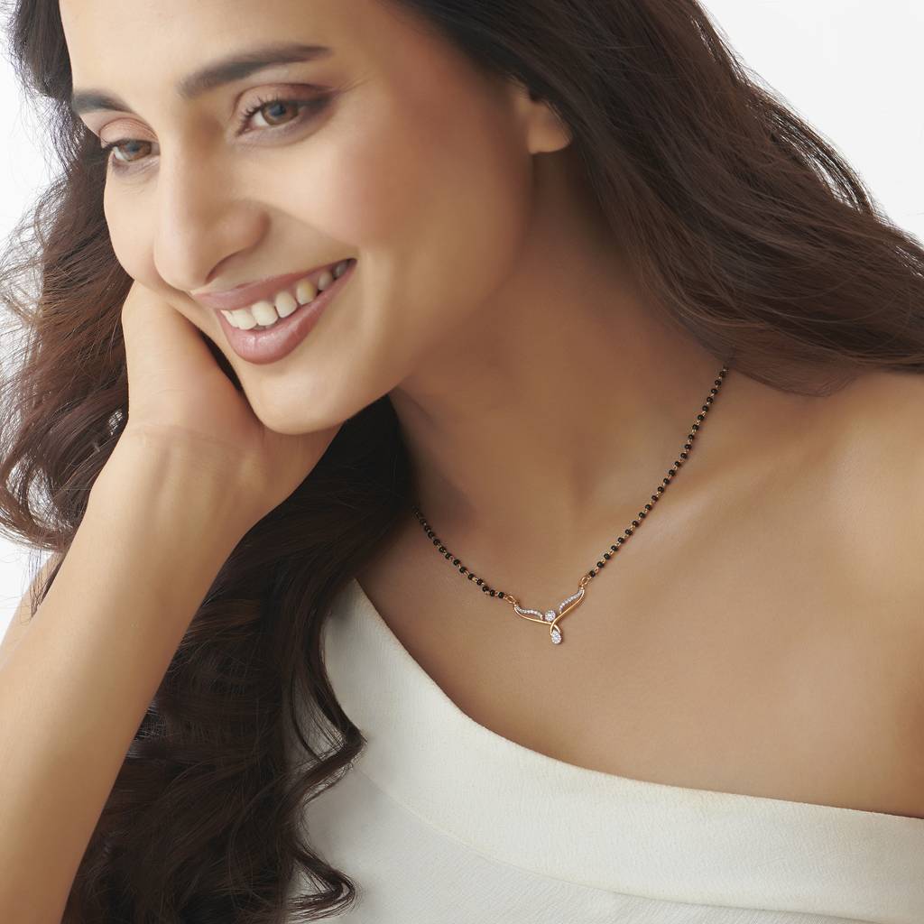 Kisna 14K Yellow Gold Anshika Diamond Mangalsutra : W40087N