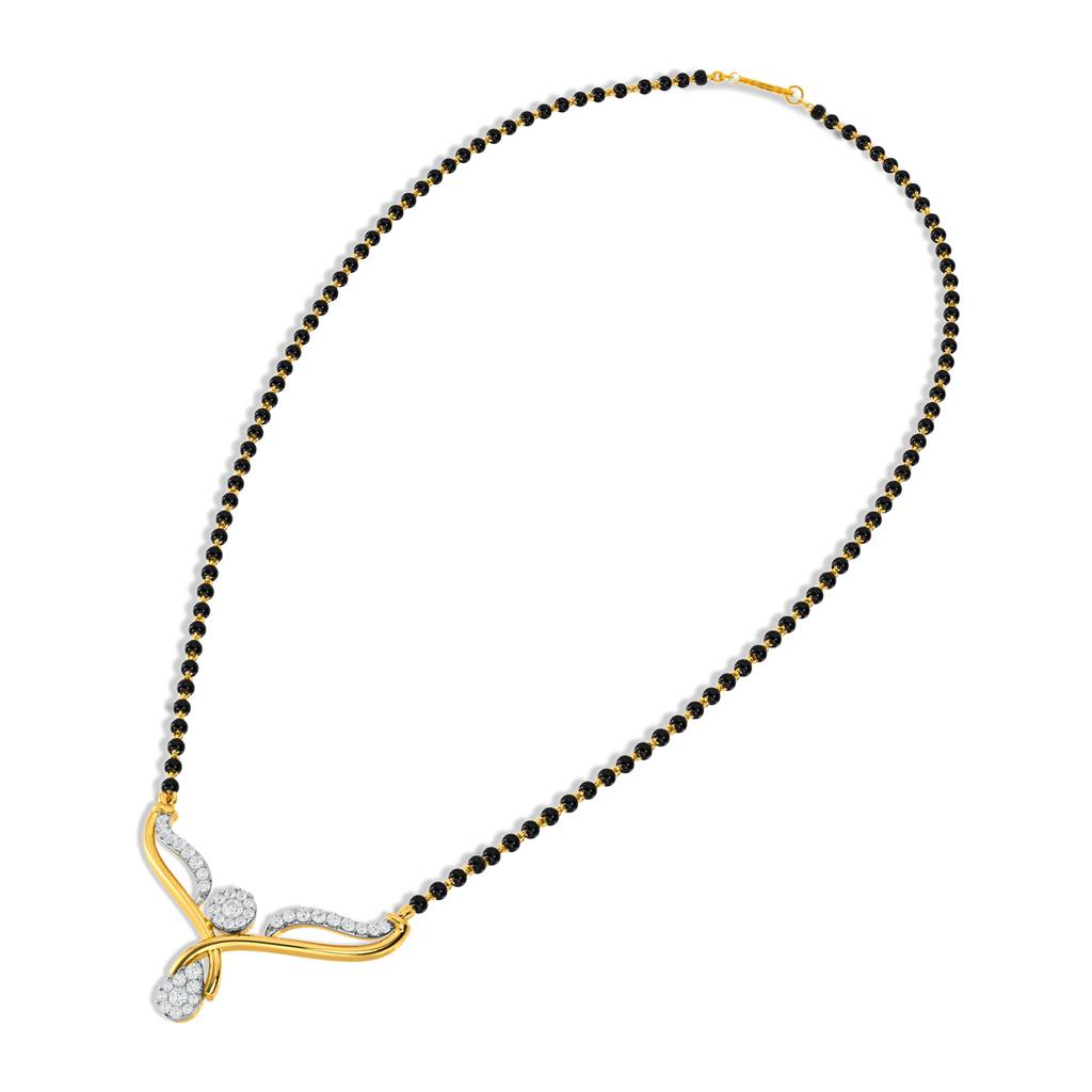 Kisna 14K Yellow Gold Anshika Diamond Mangalsutra : W40087N