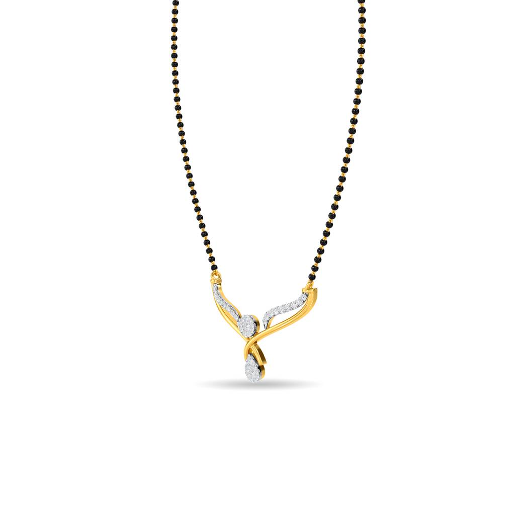 Kisna 14K Yellow Gold Anshika Diamond Mangalsutra : W40087N